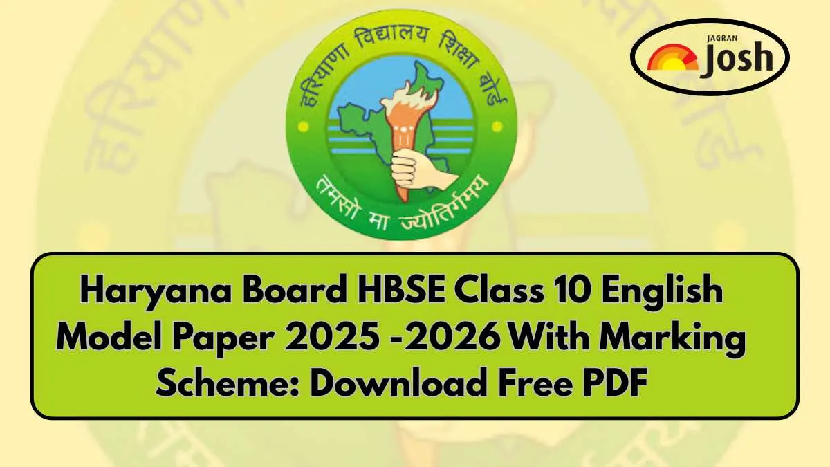Haryana Board HBSE Class 10 English Model Paper 2025 -2026 With Marking Scheme: Download Free PDF