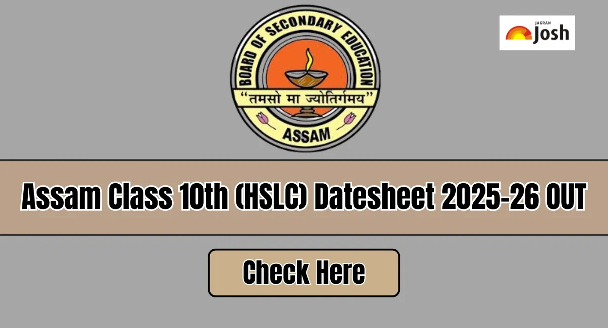 Assam Class 10th (HSLC) Datesheet 2026 OUT
