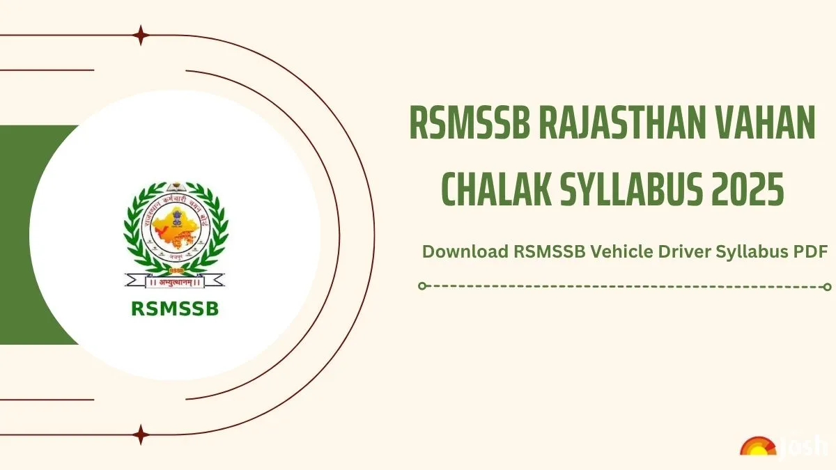 RSMSSB Vehicle Driver Syllabus