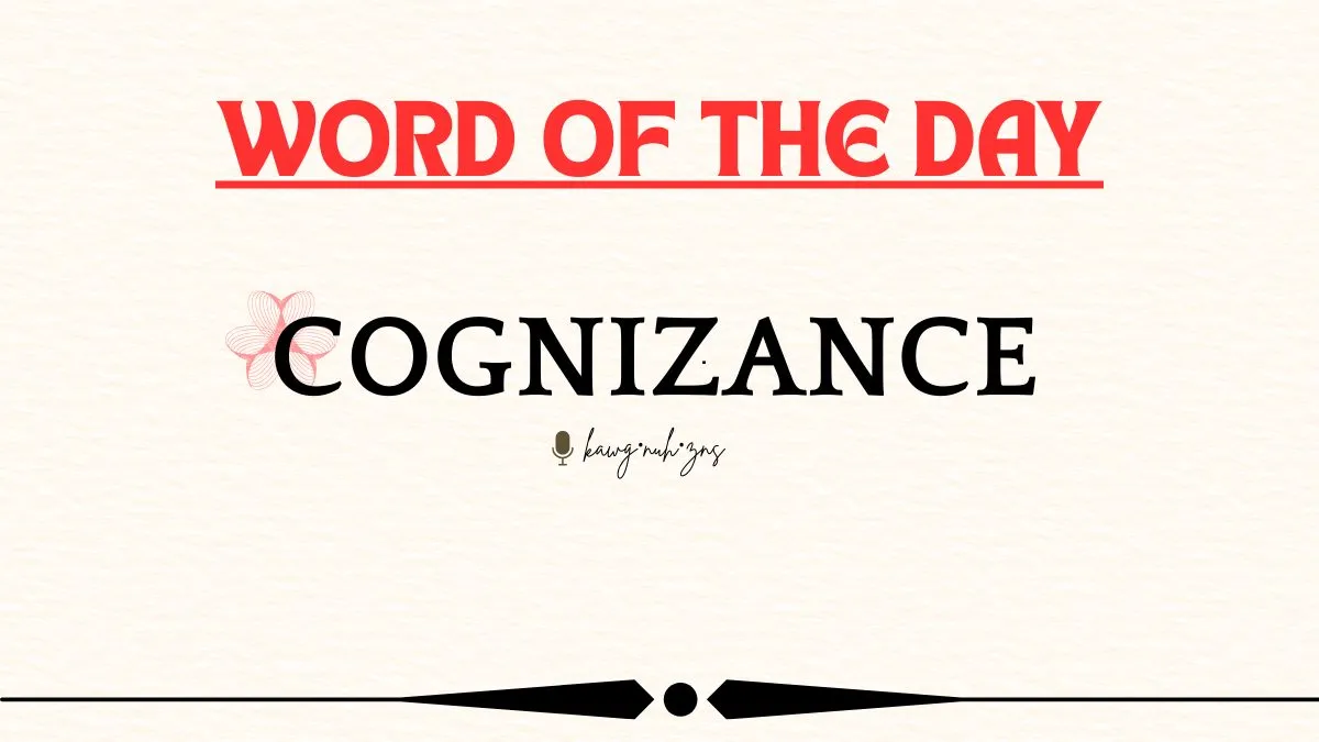 Cognizance