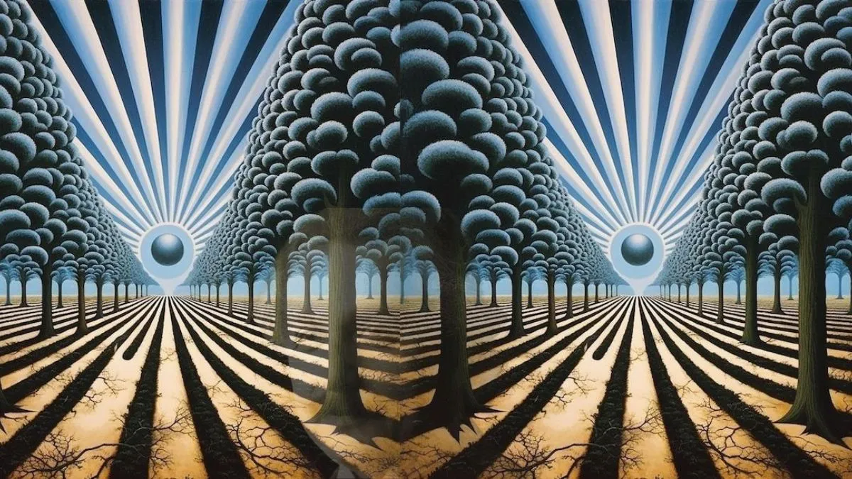 Find Out the Hidden Face in this Surreal Optical Illusion Landscape