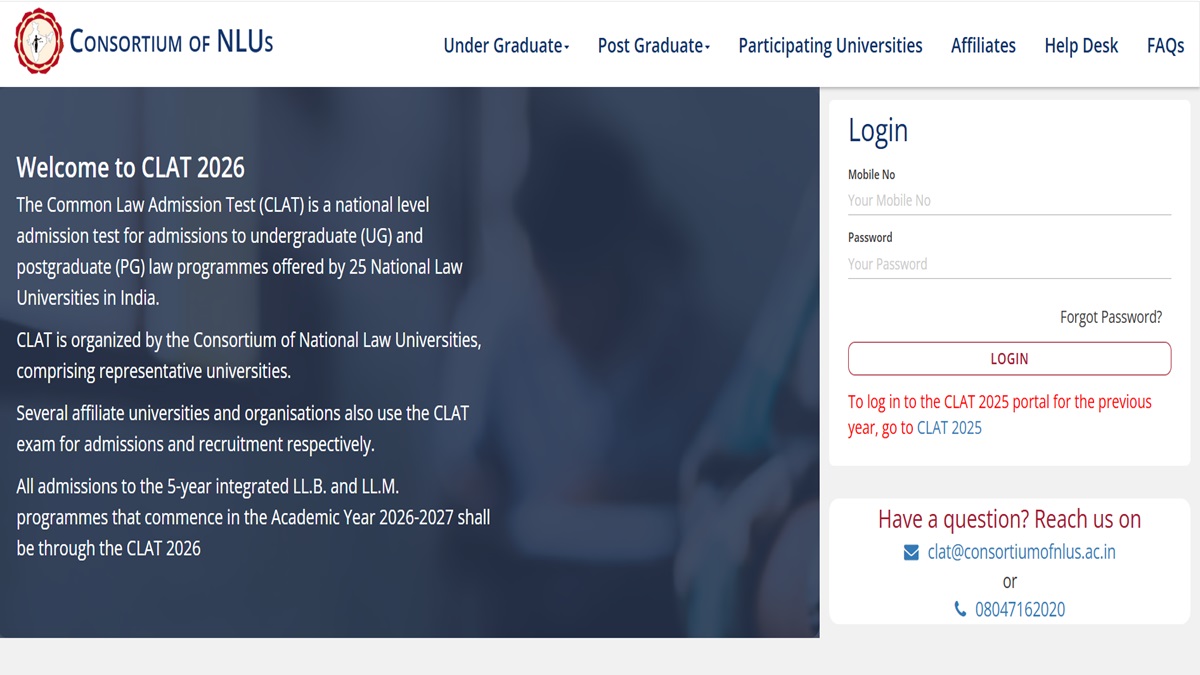 CLAT 2026 Admit Card Released at consortiumofnlus.ac.in, Get Direct Link Here to Download Hall ticket
