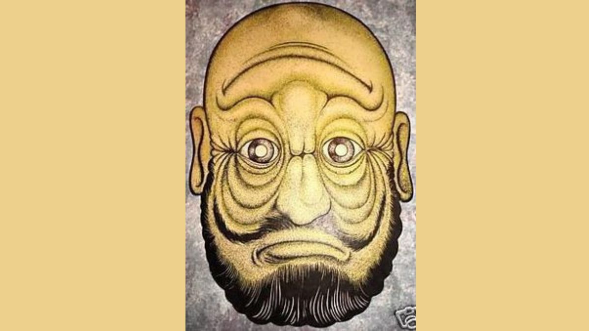 Can you find the Hidden Smiling Face in this Caricature-Style Optical Illusion Face in just 7 Seconds?