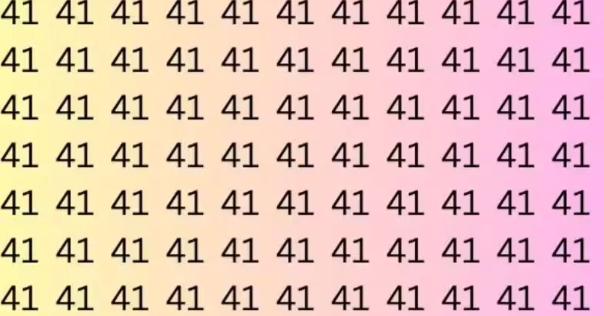 Can You Prove You are 1 in 51 With Perfect Vision? Spot the Hidden Odd Number in 7 Seconds