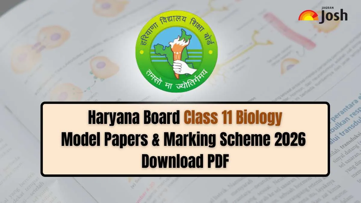Haryana Board HBSE Class 11 Biology Model Paper & Marking Scheme 2026: Download PDF