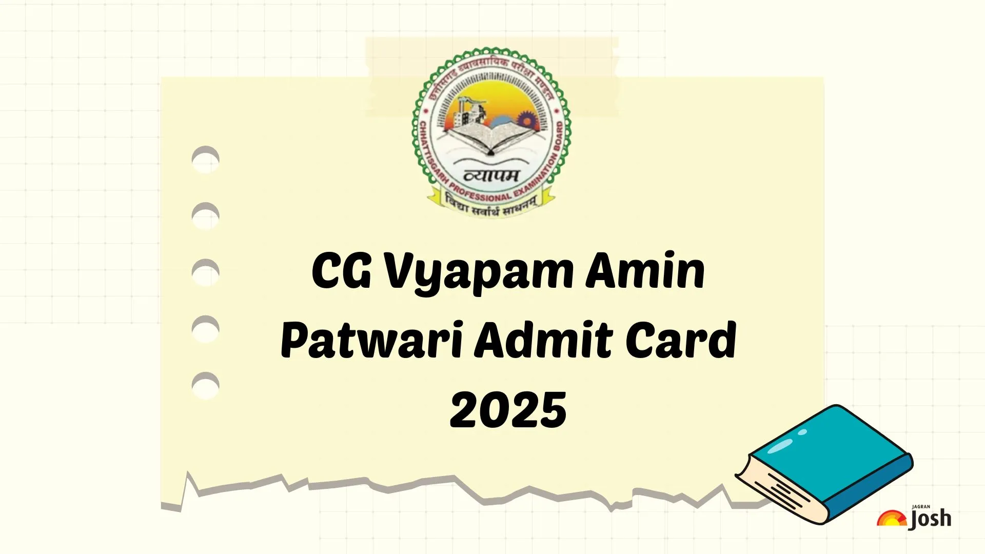 CG Vyapam Amin Patwari Admit Card 2025