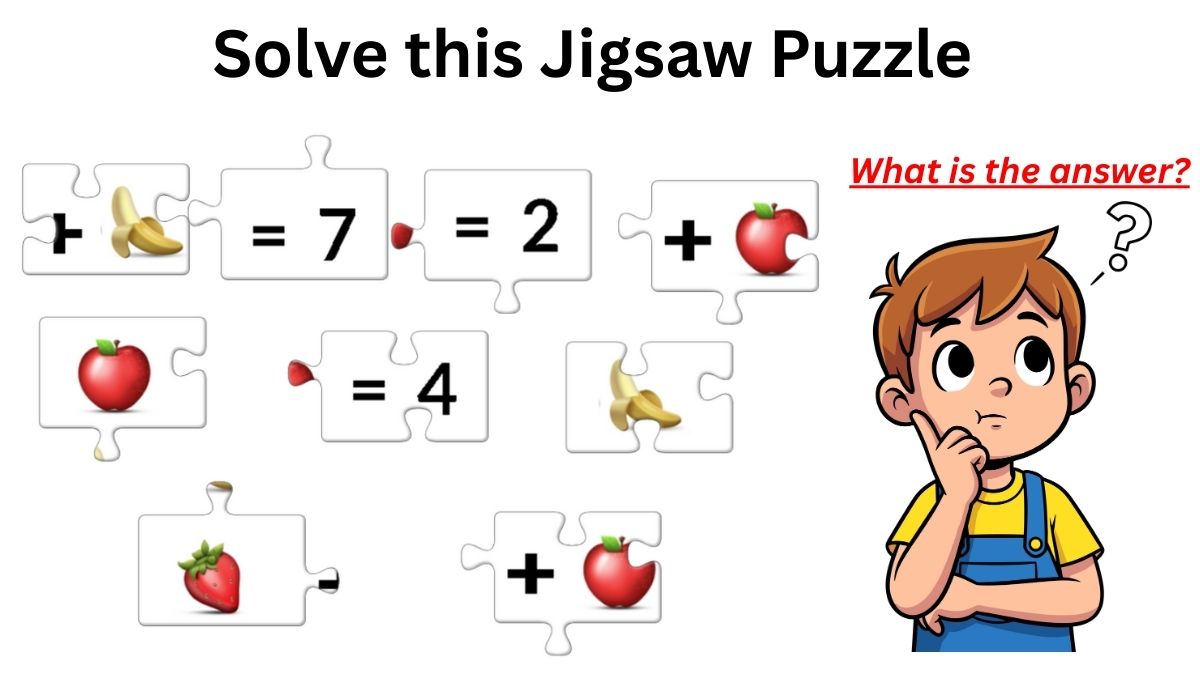 Are you in the 1% league with an IQ level of 191 or higher? Then Solve this Colourful Jigsaw-Style Math Puzzle