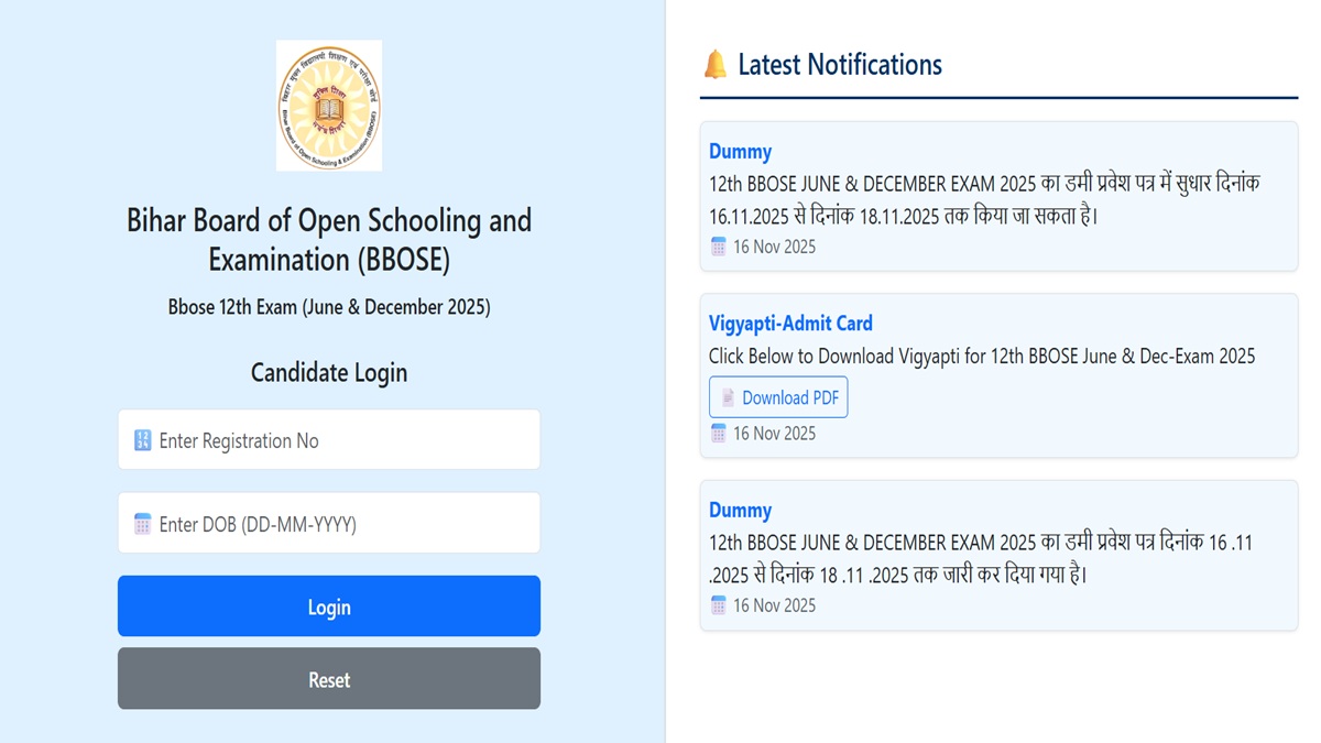 BBOSE 12th Admit Card 2025 Released at intermediate.biharboardonline.com, Get Direct Link Here to Download