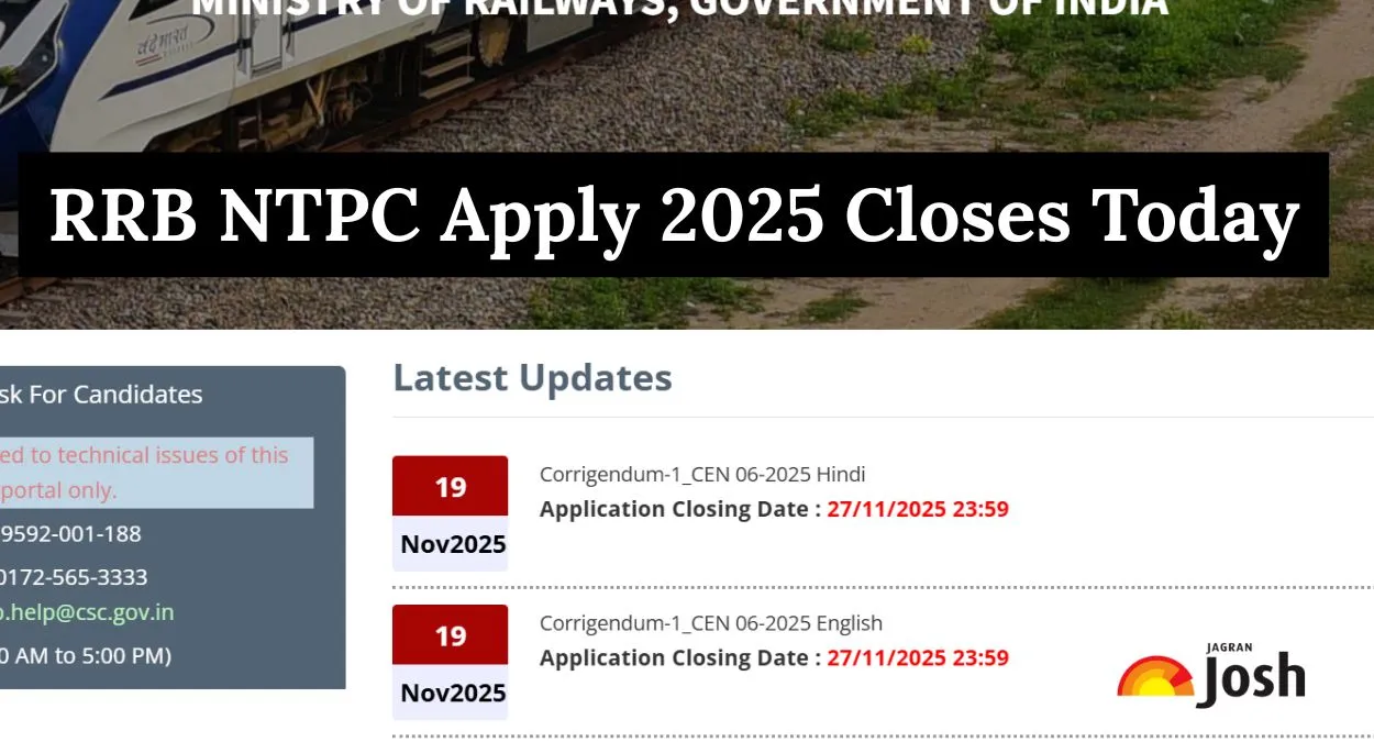 RRB NTPC Apply 2025 Last Date Extended