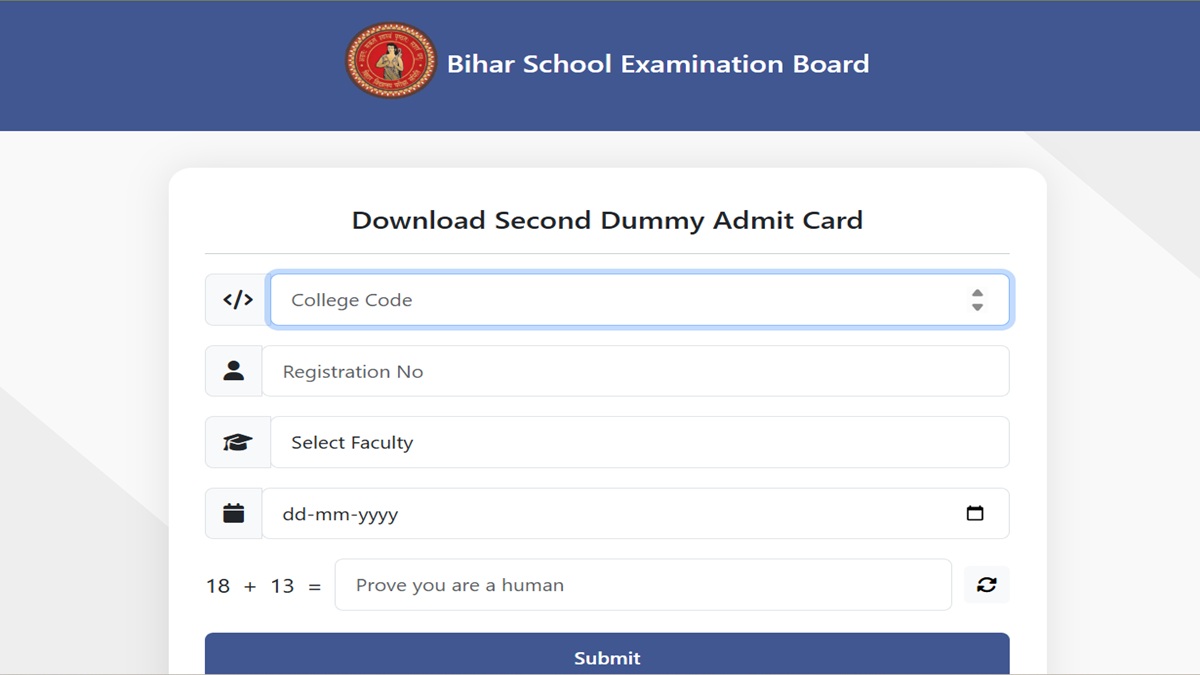 Bihar Board Exam 2026: BSESB Released Intermediate Second Dummy Admit Card at intermediate.biharboardonline.com; Direct link here