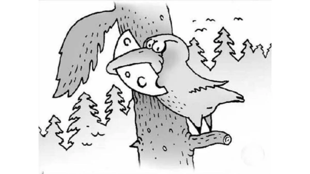 Spot the Hidden Wolf in this ambiguous lines and shape fusion of Optical Illusion