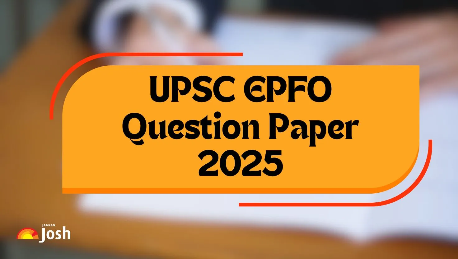 UPSC EPFO Question Paper 2025