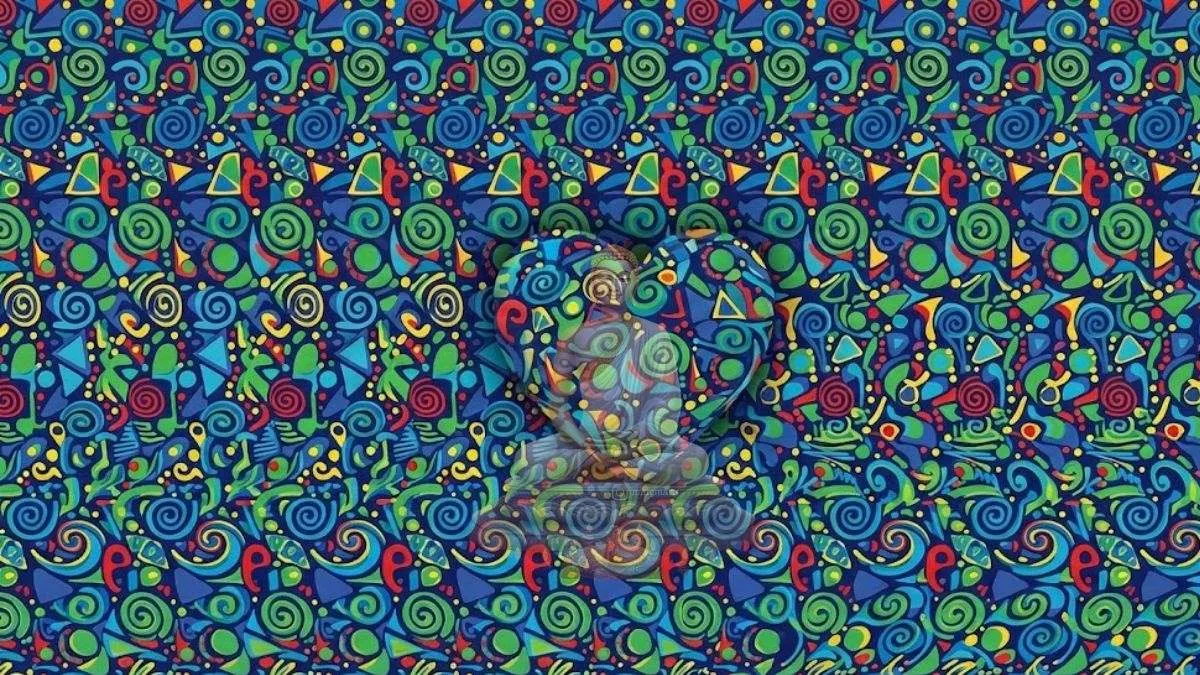 Can you see the Hidden Figure in this 3D Stereogram Optical Illusion?