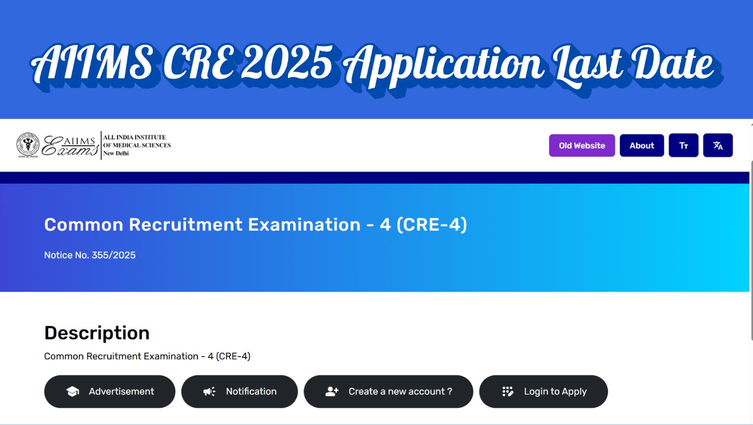 AIIMS Recruitment 2025: Apply for 1383 Group B & C Posts Under CRE; Last Date Tomorrow