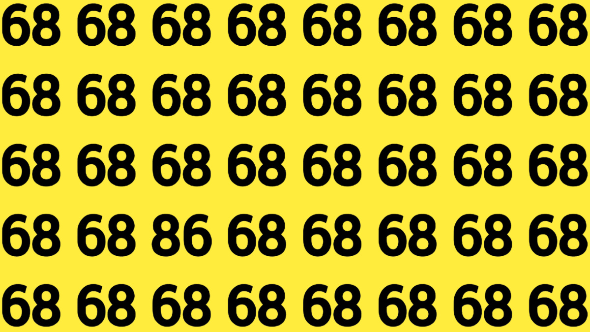 Visual Skill Test: Find the Odd Number In 4 Seconds!
