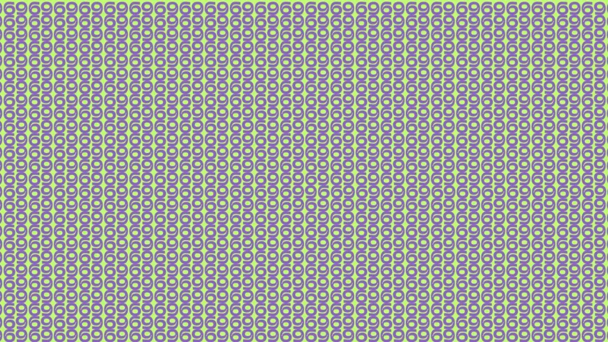 Can you see the number 96 hidden among 69s?