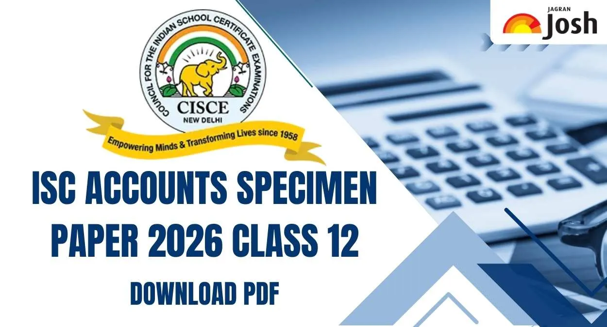 Download Accounts Specimen Paper for Class 12 ISC Board Exam