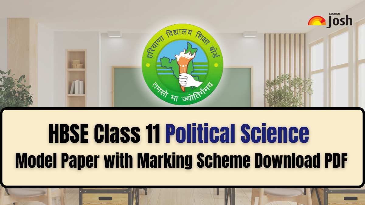 Haryana Board HBSE Class 11 Political Science Model Paper with Marking Scheme 2026: Download PDF