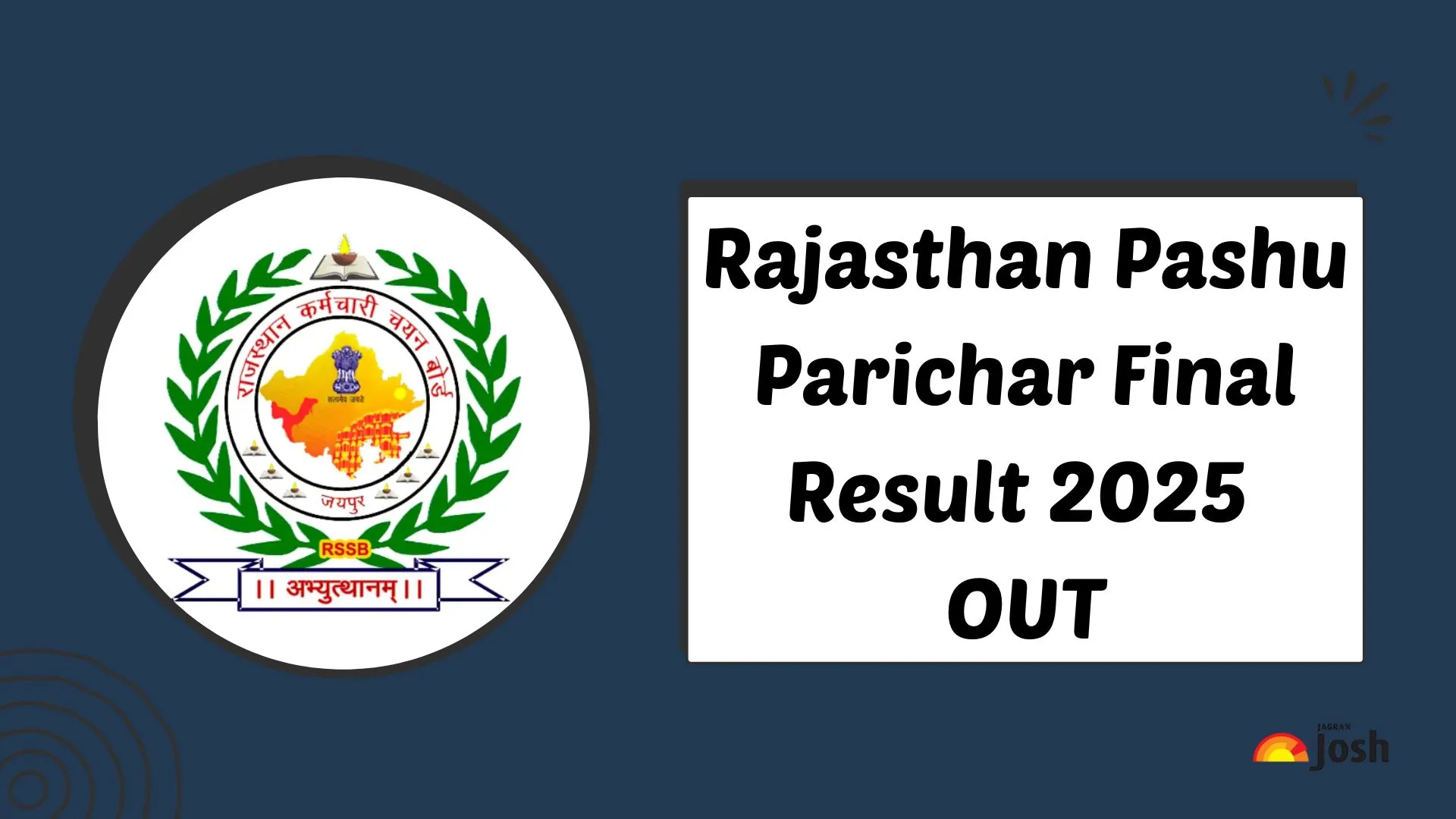 Rajasthan Pashu Parichar Final Result 2025 OUT