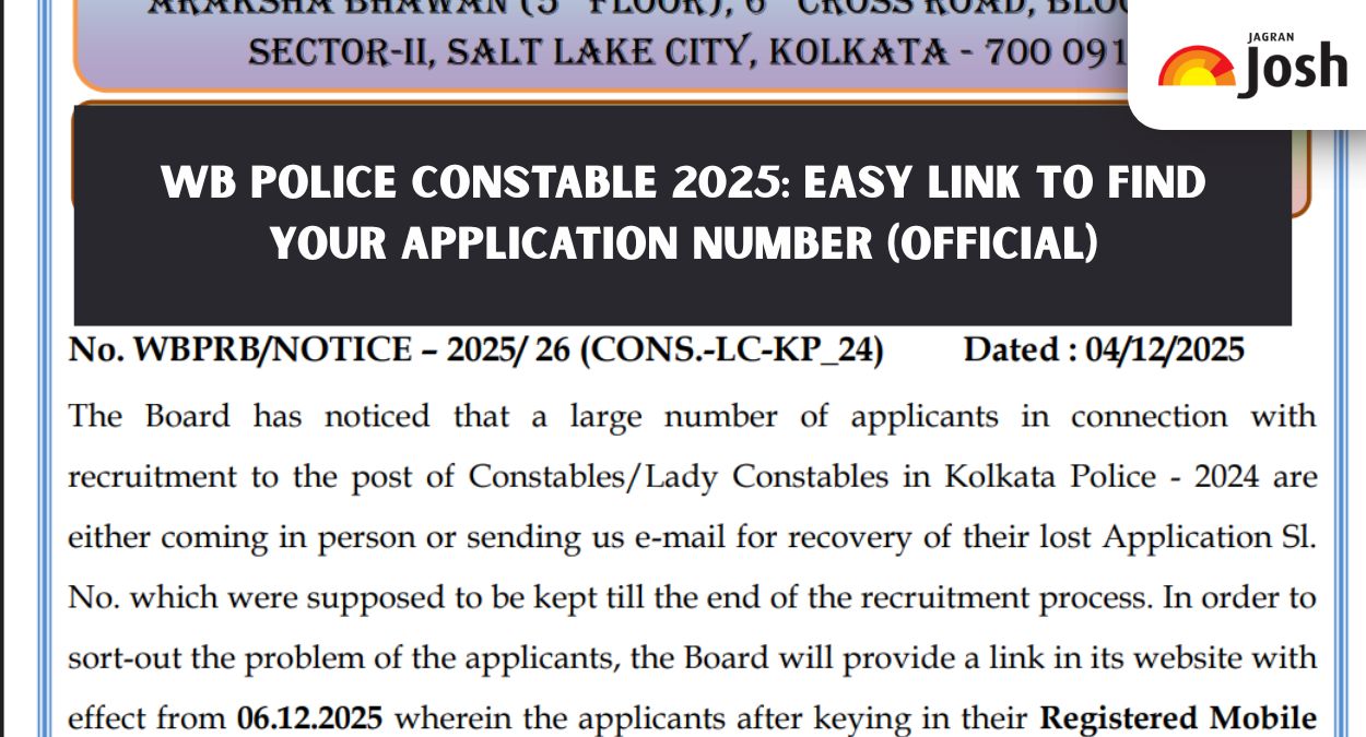 WB Police Constable 2025: Easy Link to Find Your Application Number (Official)