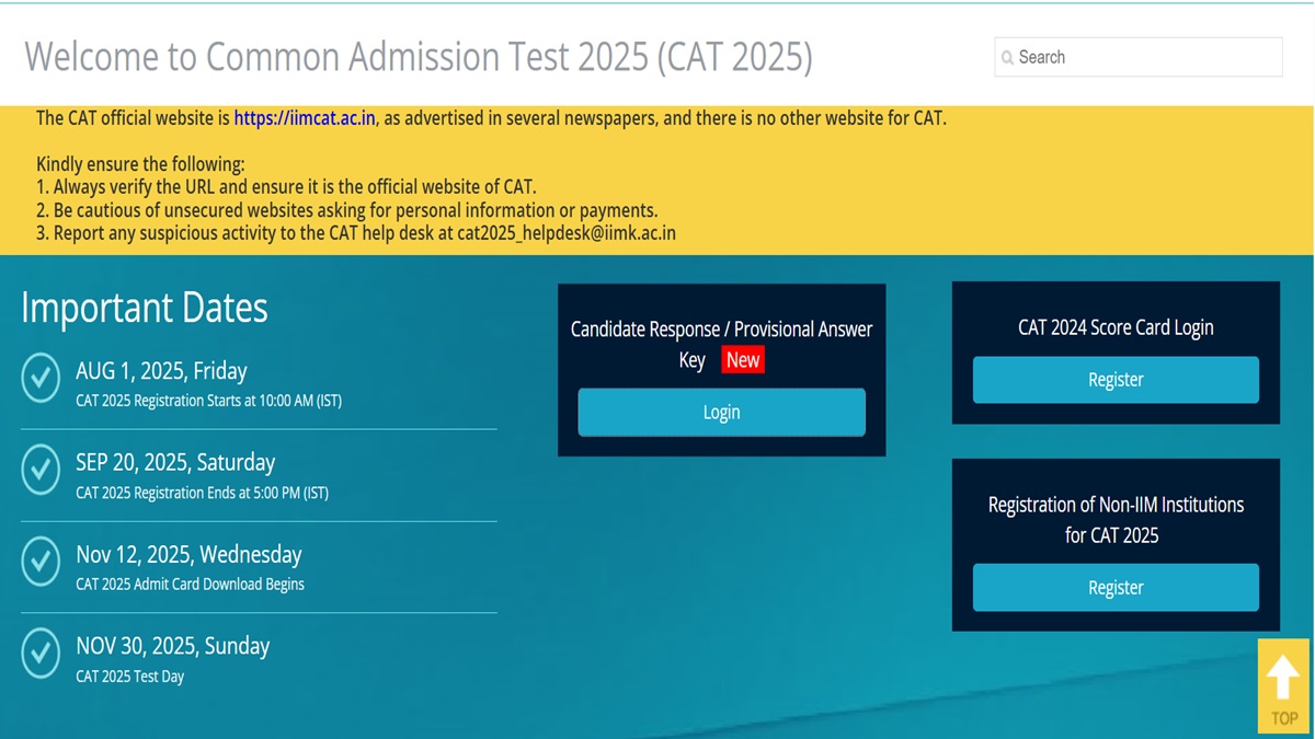 IIM CAT Response Sheet, Answer Key 2025 Released, Objection Window to Open on December 8 at iimcat.ac.in