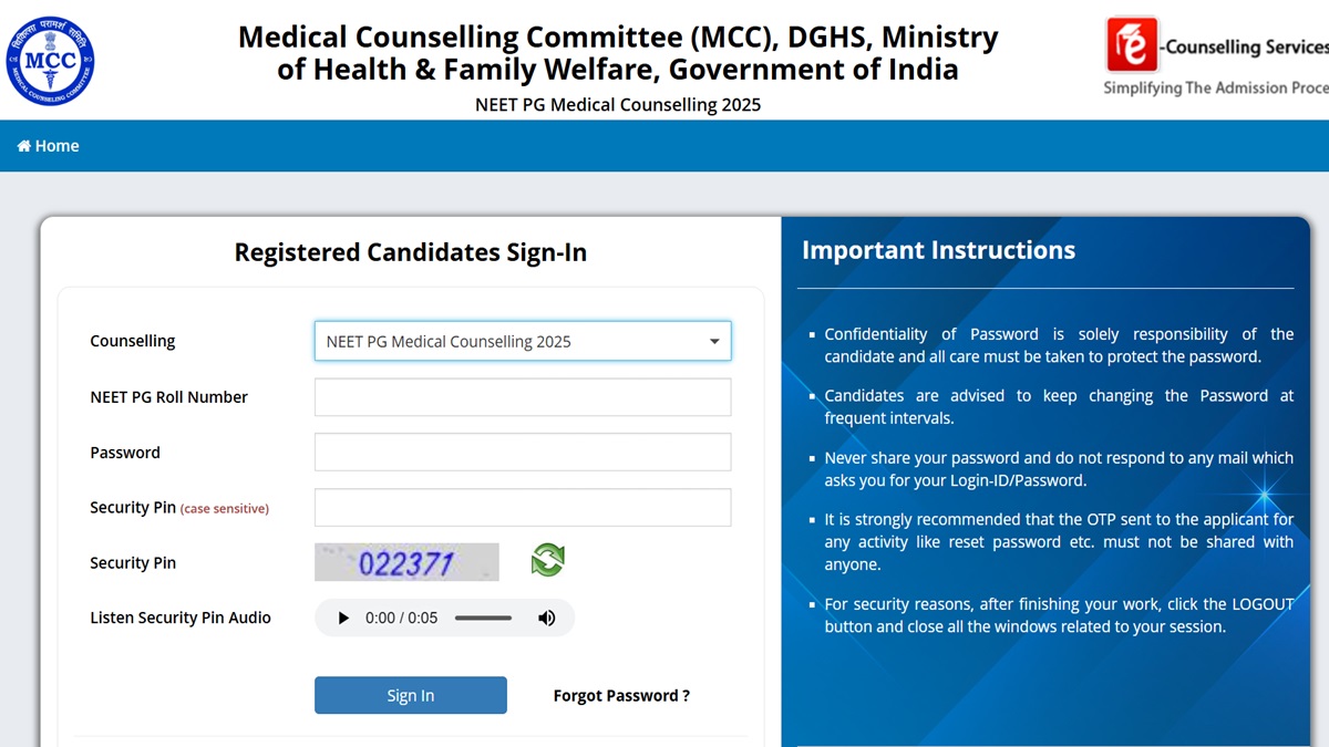 NEET PG Counselling 2025 Round 2 Registration Begin Today, Apply at mcc.nic.in
