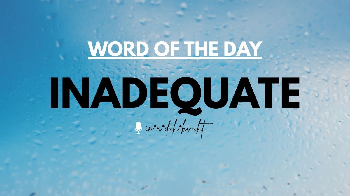 Word of the Day: Inadequate