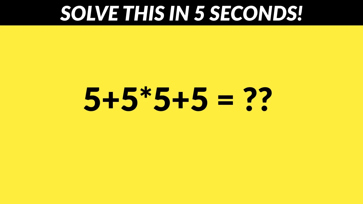 Only 1% can solve this math puzzle in 5 seconds!