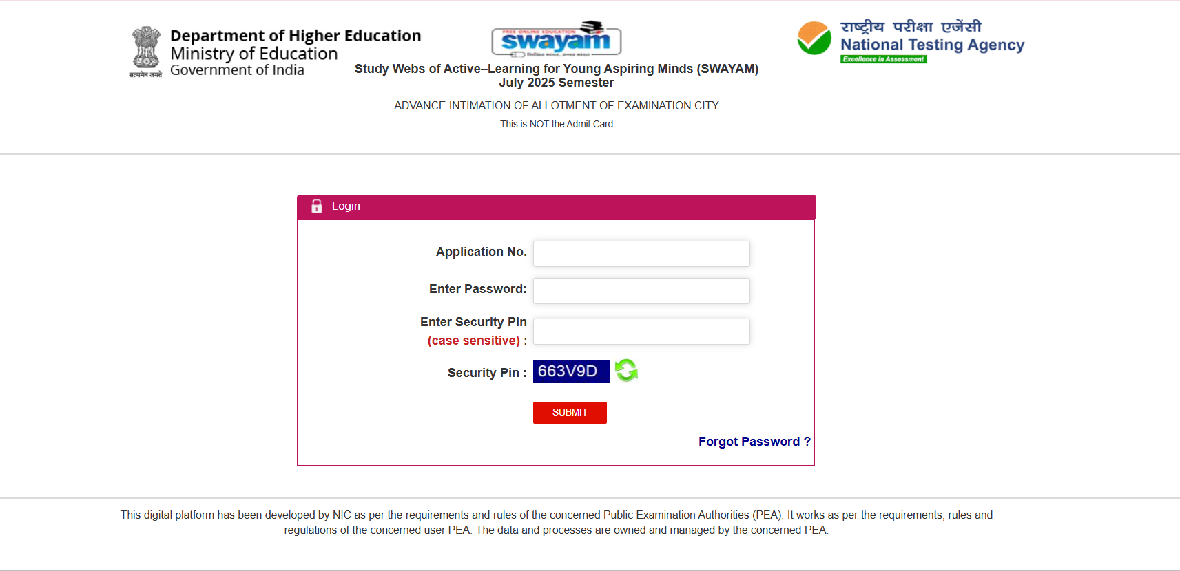 NTA SWAYAM July Exam 2025: Schedule Revised, Download Advance Exam City Slip at exams.nta.nic.in/swayam