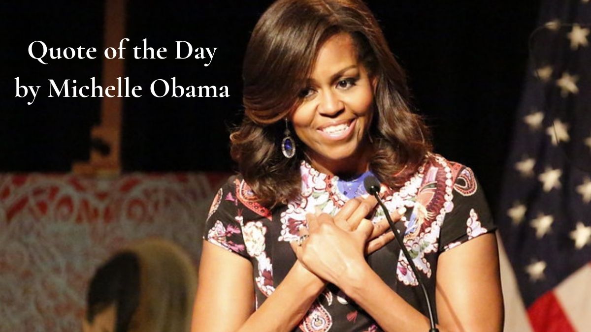 Quote of the Day by Michelle Obama: "Success is only meaningful…
