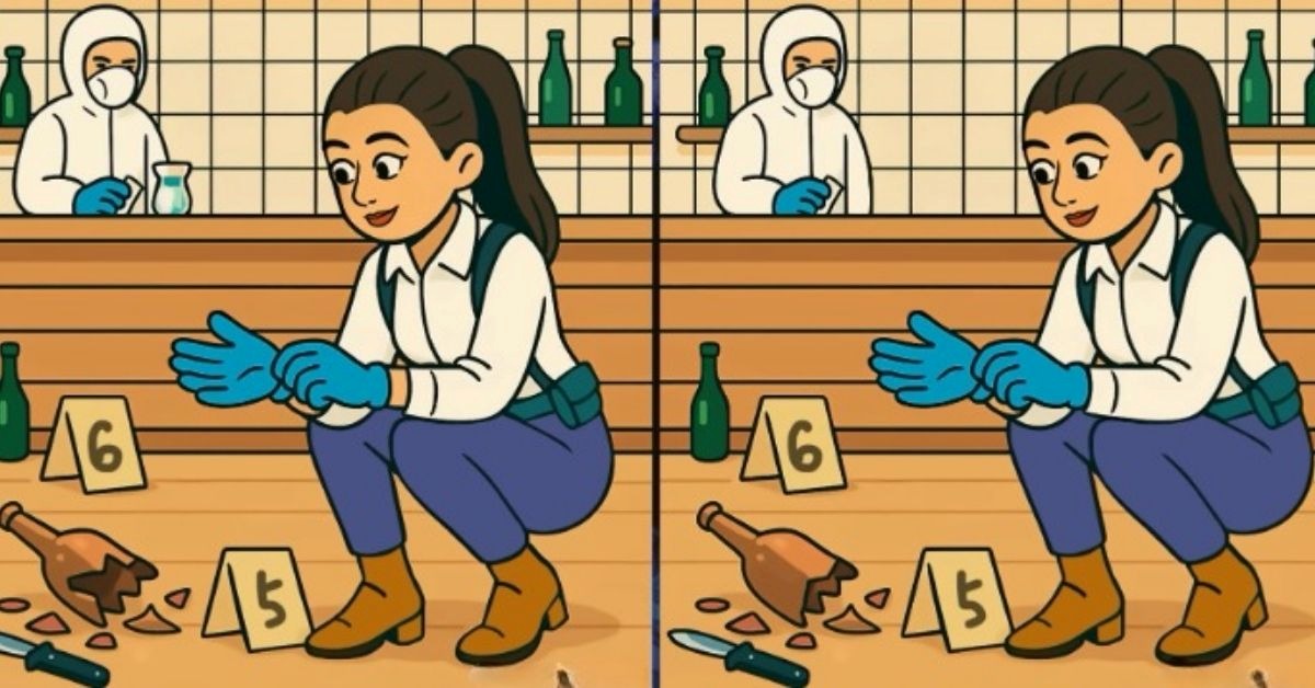 Spot the 3 Differences in Forensic Expert Collecting Evidence Beat the 31-Second Challenge!