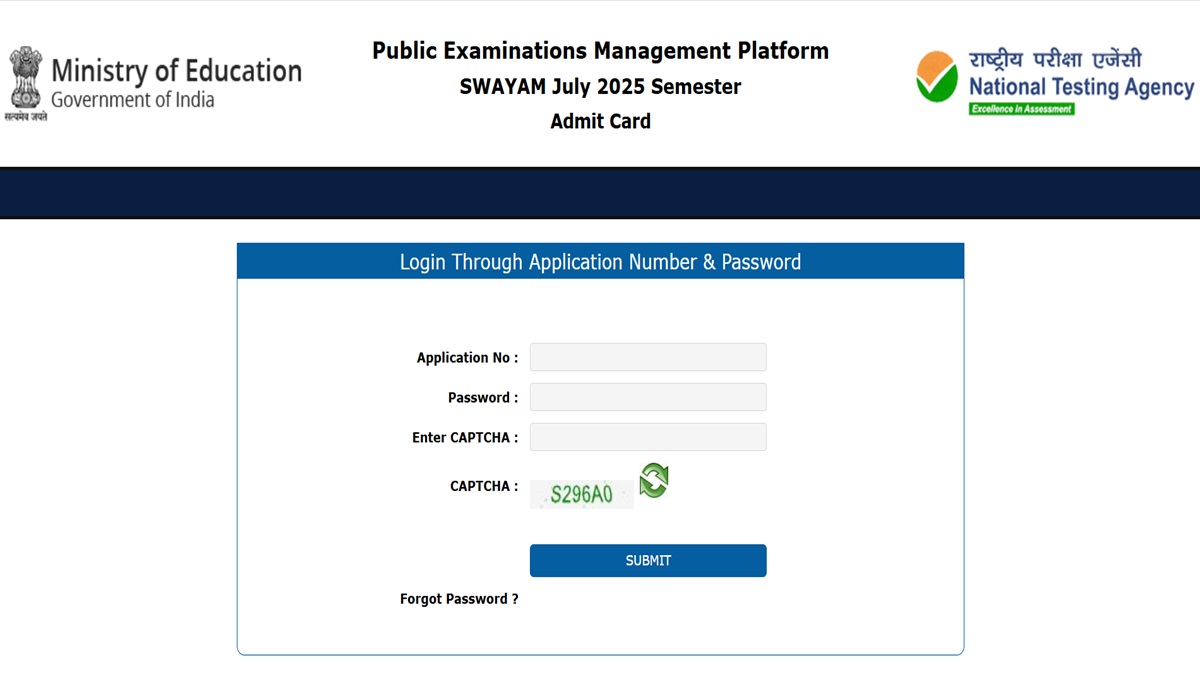 SWAYAM Admit Card 2026: NTA Releases July Exam Hall Ticket at exams.nta.nic.in; Direct Link Here