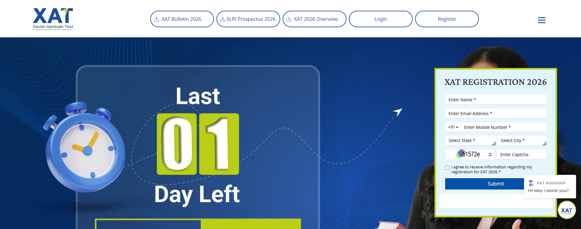 XLRI, Jamshedpur is closing XAT 2026 registrations today, December 10, 2025 at xatonline.in.