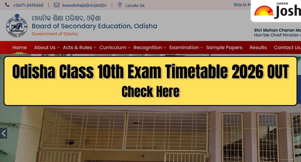 Odisha BSE 10th Exam Date 2026: Download Matric Time Table PDF