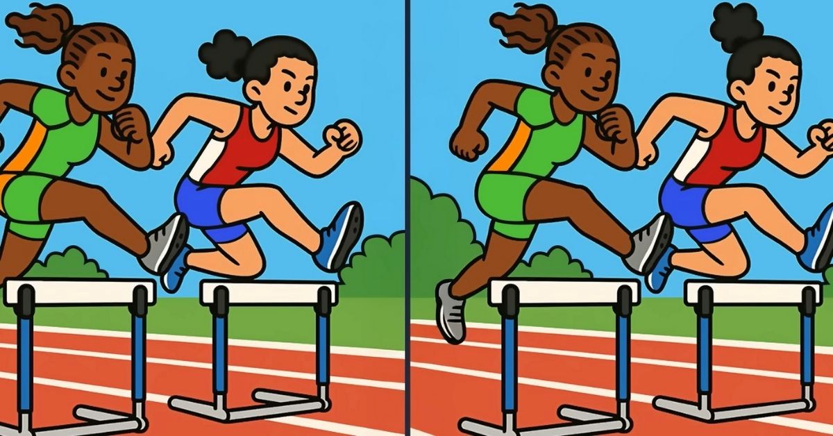 Spot the 3 Differences in Athletes Competing in Hurdle Race Beat the 51-Second Challenge!
