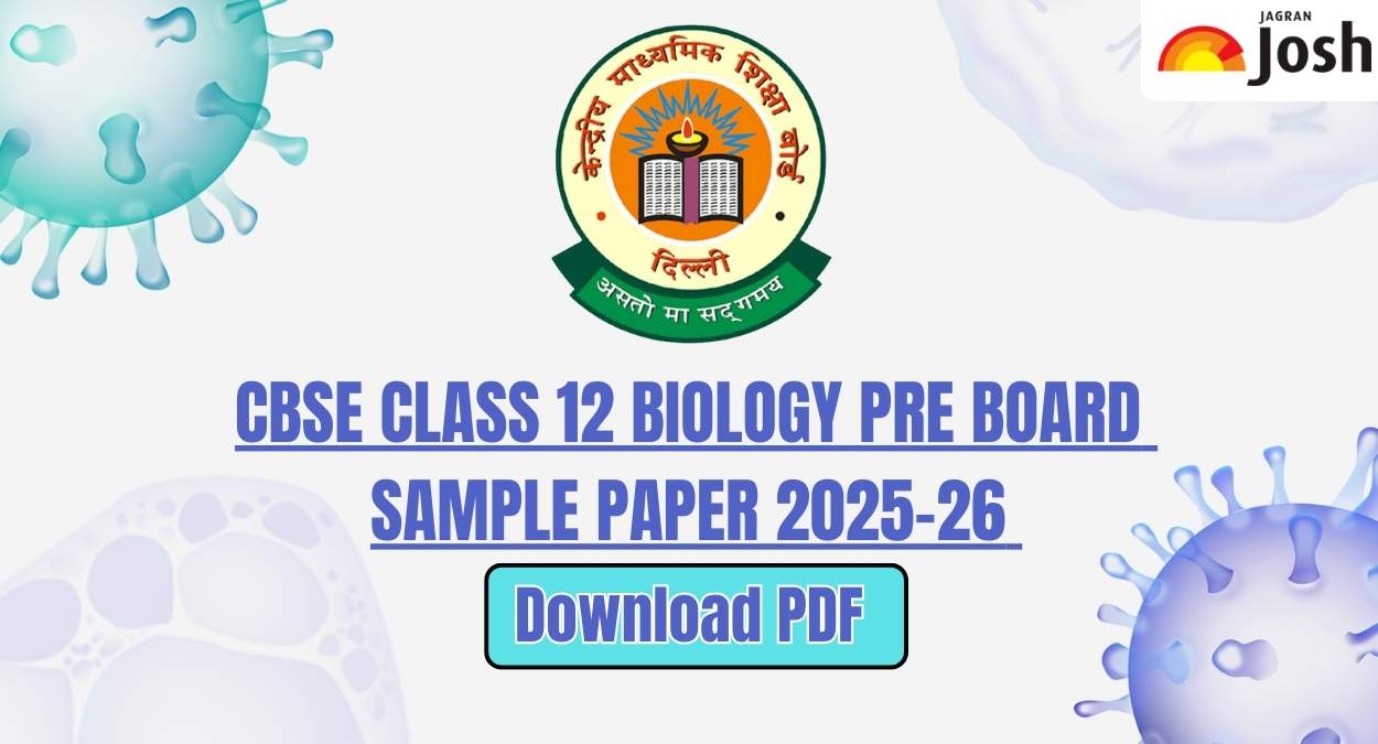 CBSE Class 12 Biology Pre Board Sample Paper 2025-26 with Solutions: Download PDF