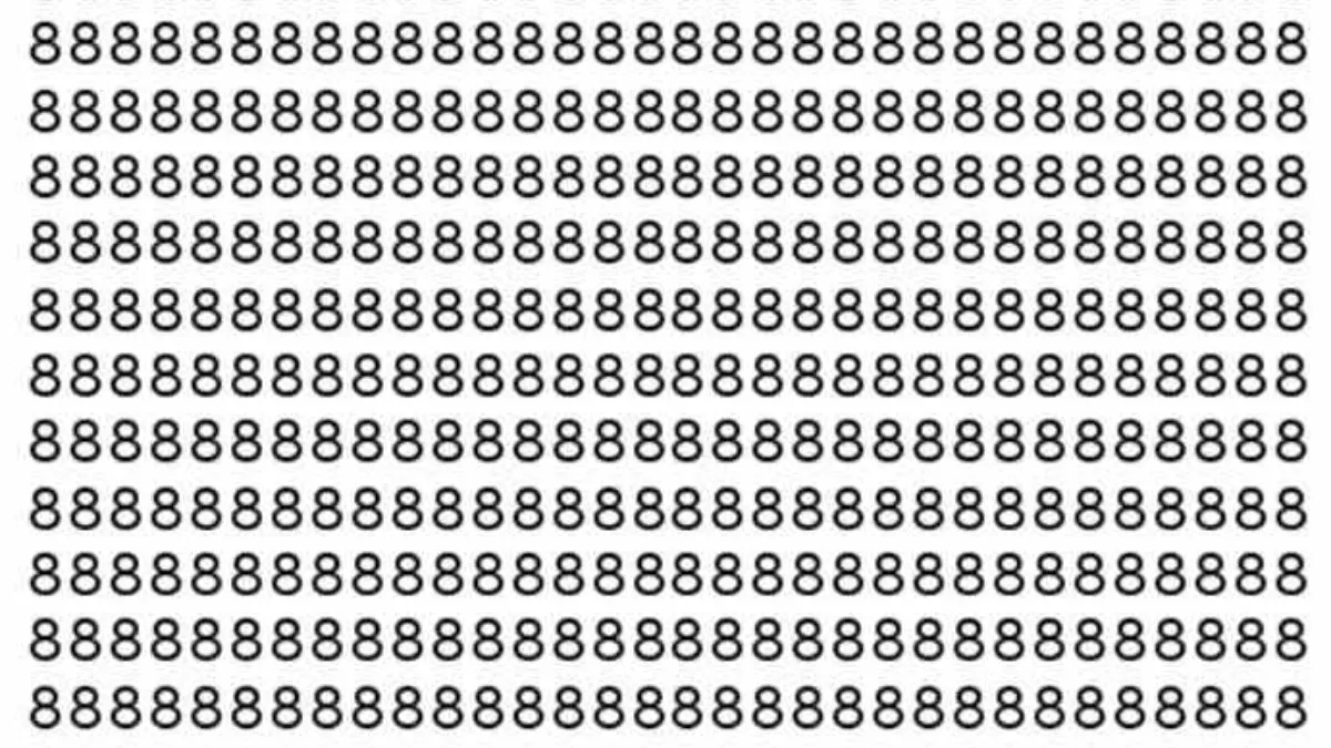 Find the number 6 hidden among 8s in 24 seconds!