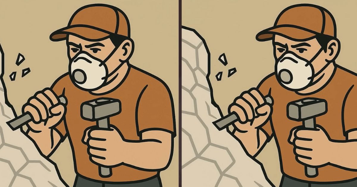 Spot the 3 Differences in Man Carving a Stone Beat the 43-Second Challenge!