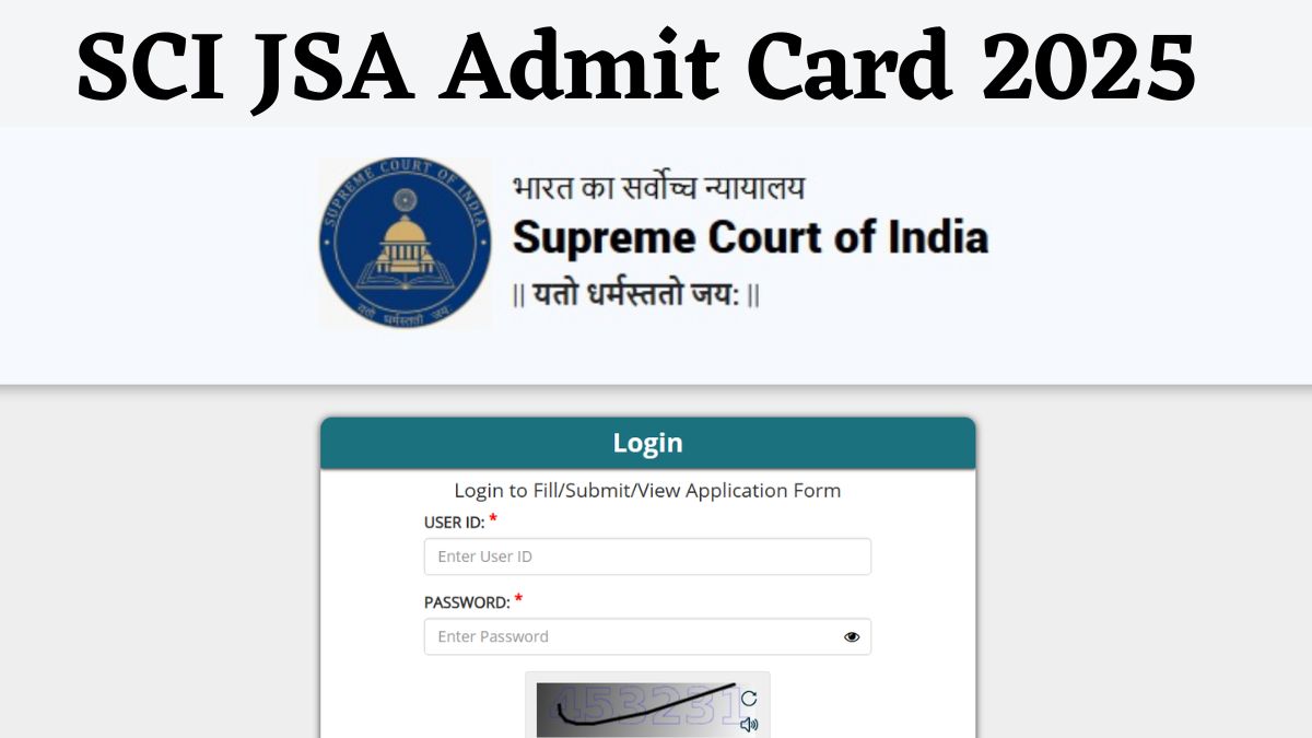 SCI JSA Admit Card 2025: सुप्रीम कोर्ट सहायक परीक्षा के एडमिट कार्ड जारी,  sci.gov.in से करें डाउनलोड 