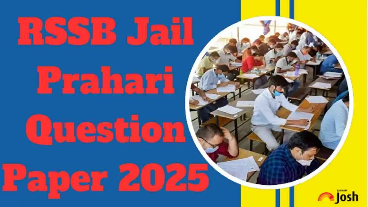 RSMSSB Jail Prahari Exam Question Paper 2025