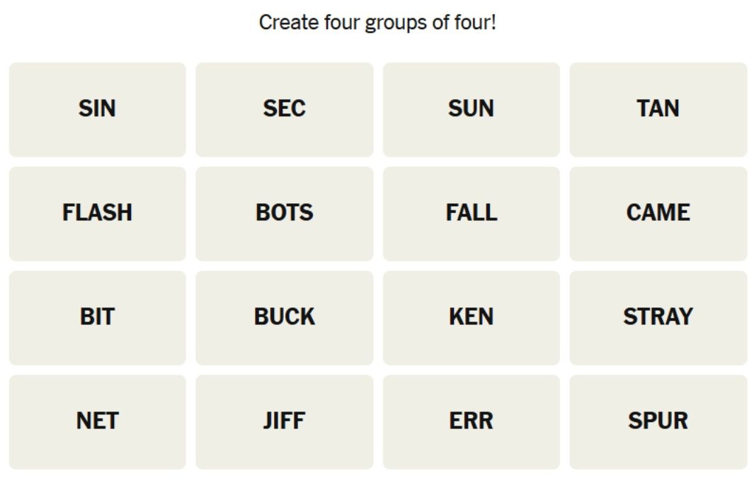NYT Connections Hints April 12