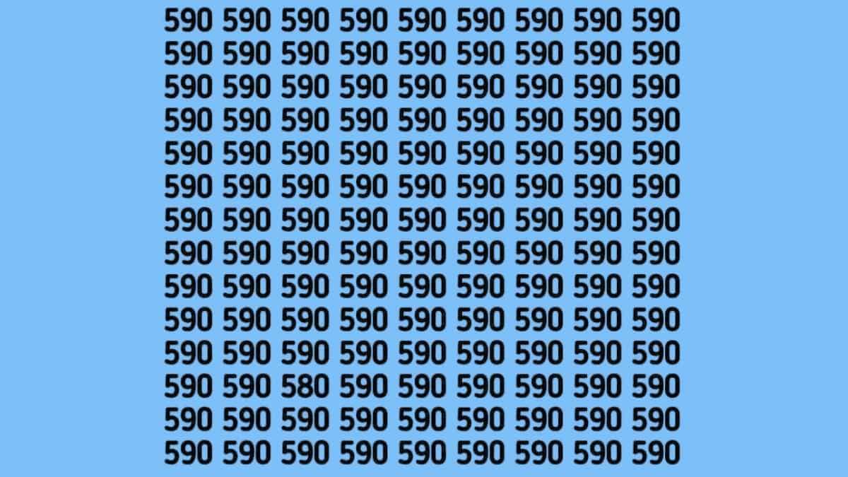 Visual Illusion: You have sniper eyes if you can spot 580 in 5 seconds!