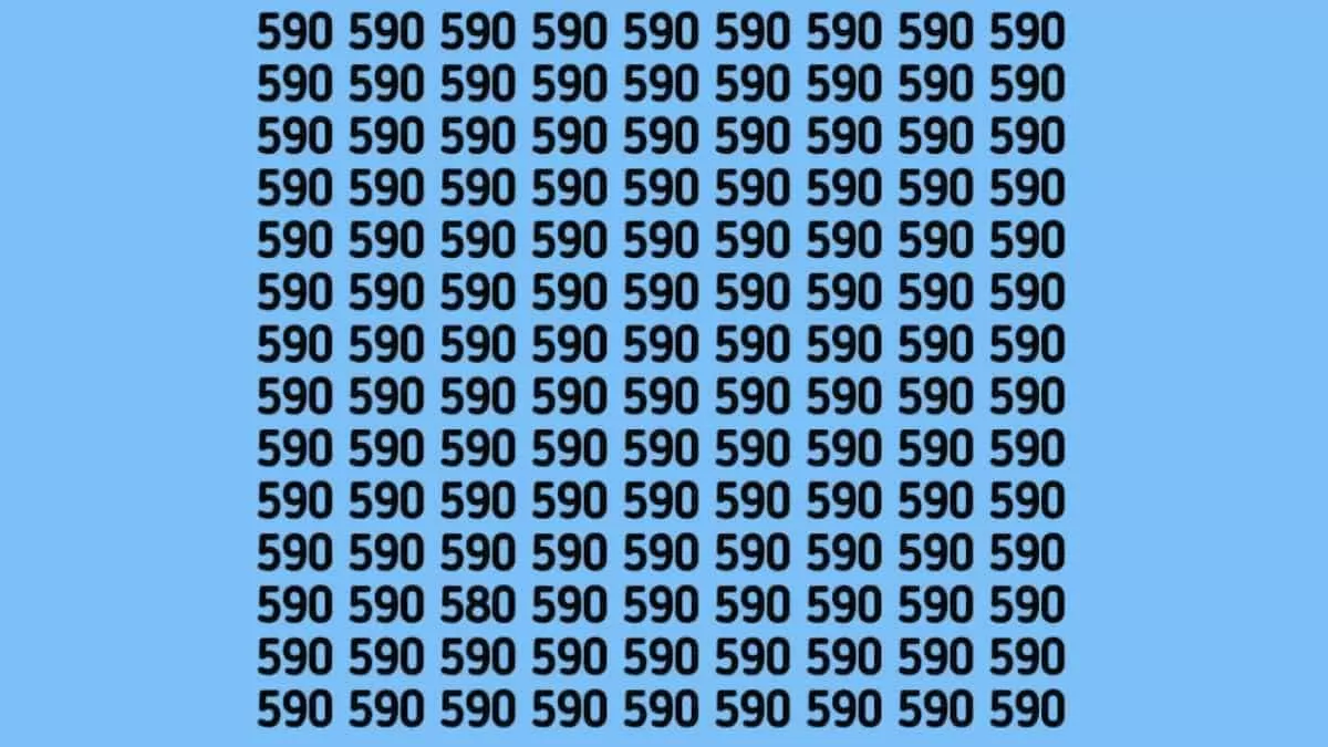 Find 580 in 5 seconds