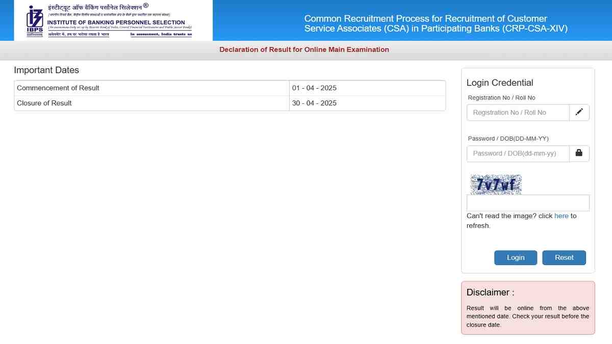 IBPS Clerk Mains Result 2025 Release at ibps.in, Download Scorecard, Cutoff Marks, and More Direct Link here