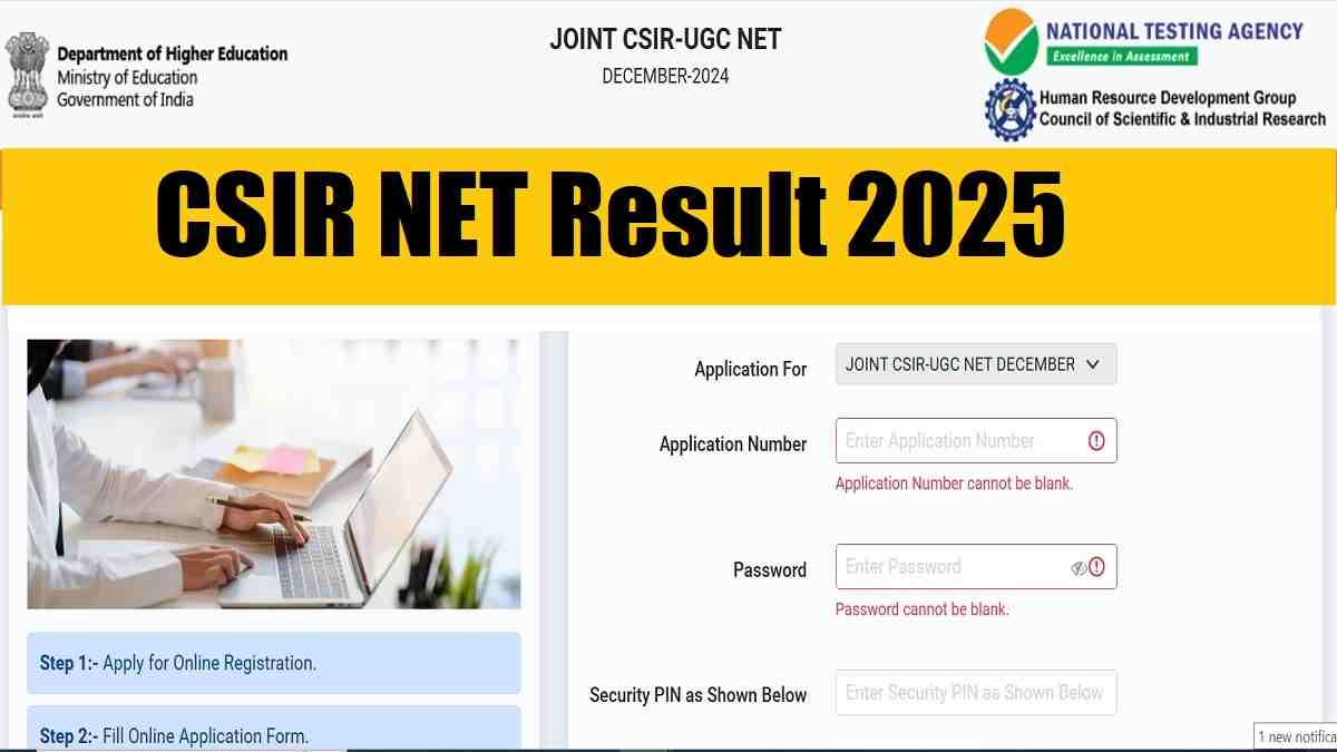 CSIR NET Score Card DEC 2024 Out at csirnet.nta.ac.in, Check CSIR NET  Score Card  PDF and More