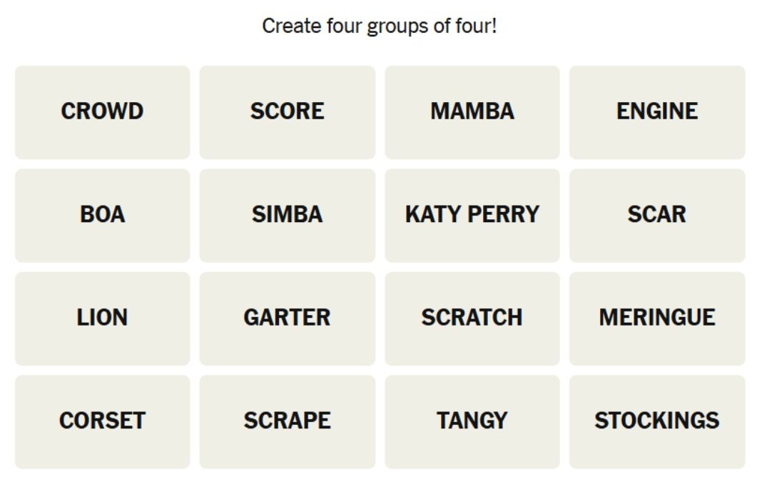 NYT Connections Hints April 16