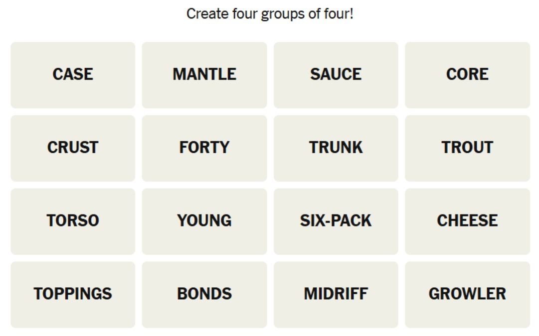 NYT Connections Hints April 17