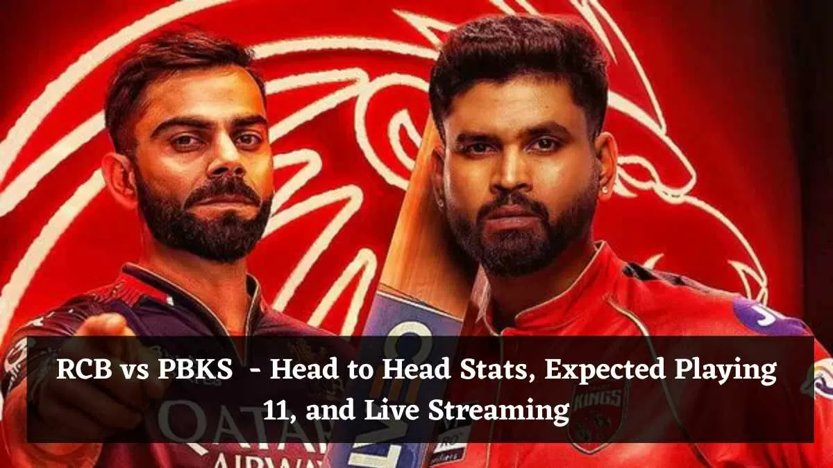 Royal Challengers Bengaluru vs Punjab Kings  - Head to Head Stats, Expected Playing 11, and Live Streaming
