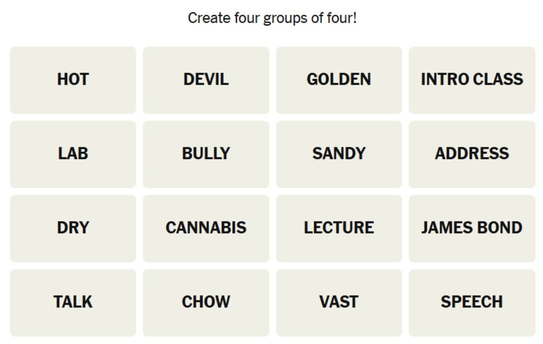 NYT Connections Hints April 19