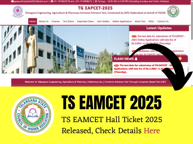 TS EAMCET 2025 Admit Cards released, check details here.